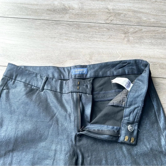 Old Navy Pixie Foil Navy Shimmer Ankle Pants - Picture 5 of 12